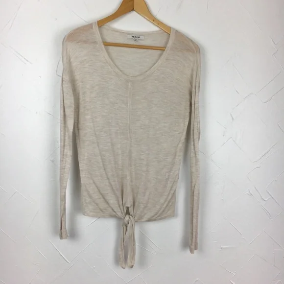 Madewell Modern Tie Front Sweater XS - Picture 2 of 6